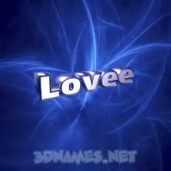 lovee in Plasma style - 3D name wallpaper