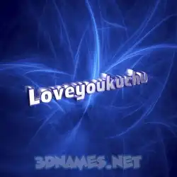 loveyoukuchu in Plasma style - 3D name wallpaper