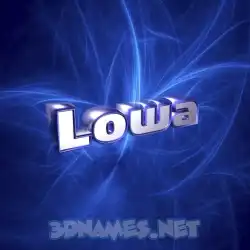 lowa in Plasma style - 3D name wallpaper