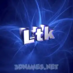 ltk in Plasma style - 3D name wallpaper