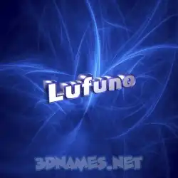 lufuno in Plasma style - 3D name wallpaper