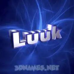 luuk in Plasma style - 3D name wallpaper