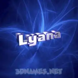 lyana in Plasma style - 3D name wallpaper