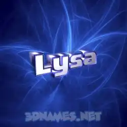 lysa in Plasma style - 3D name wallpaper