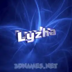 lyzha in Plasma style - 3D name wallpaper