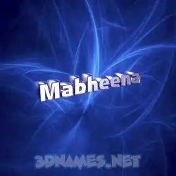mabheena in Plasma style - 3D name wallpaper
