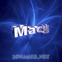 macy in Plasma style - 3D name wallpaper