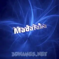madafaka in Plasma style - 3D name wallpaper