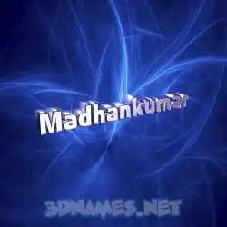 madhankumar in Plasma style - 3D name wallpaper