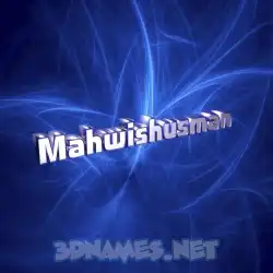 mahwishusman in Plasma style - 3D name wallpaper