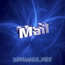 mail in Plasma style - 3D name wallpaper