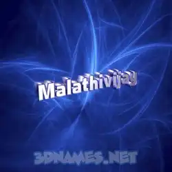 malathivijay in Plasma style - 3D name wallpaper
