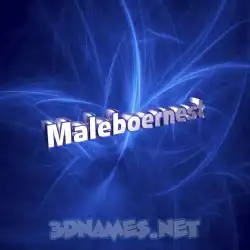 maleboernest in Plasma style - 3D name wallpaper