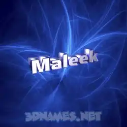 maleek in Plasma style - 3D name wallpaper