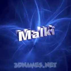 malki in Plasma style - 3D name wallpaper