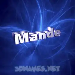 mande in Plasma style - 3D name wallpaper