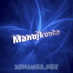 manojkumar in Plasma style - 3D name wallpaper
