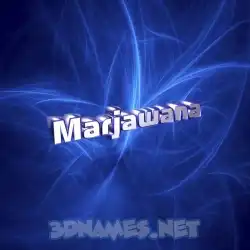 marjawana in Plasma style - 3D name wallpaper