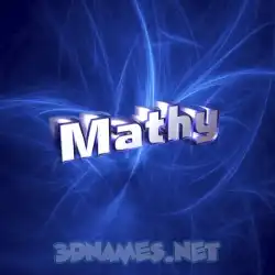 mathy in Plasma style - 3D name wallpaper