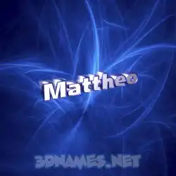 mattheo in Plasma style - 3D name wallpaper