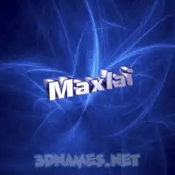 maxlai in Plasma style - 3D name wallpaper