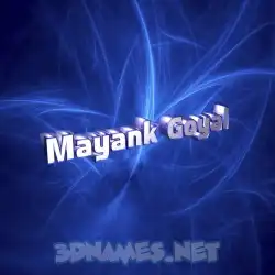 mayank goyal in Plasma style - 3D name wallpaper