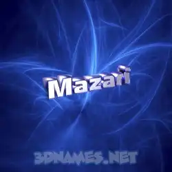 mazari in Plasma style - 3D name wallpaper