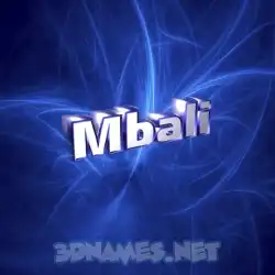 mbali in Plasma style - 3D name wallpaper