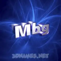 mbg in Plasma style - 3D name wallpaper