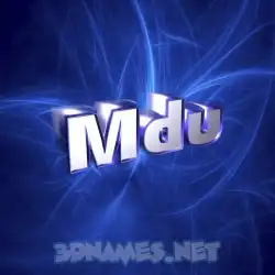 mdu in Plasma style - 3D name wallpaper