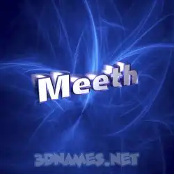 meeth in Plasma style - 3D name wallpaper