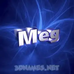 meg in Plasma style - 3D name wallpaper