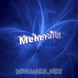 meherally in Plasma style - 3D name wallpaper