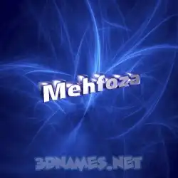 mehfoza in Plasma style - 3D name wallpaper