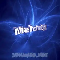 melony in Plasma style - 3D name wallpaper