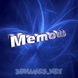 memow in Plasma style - 3D name wallpaper