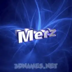 merz in Plasma style - 3D name wallpaper