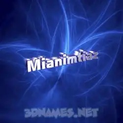mianimtiaz in Plasma style - 3D name wallpaper