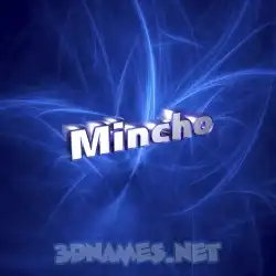 mincho in Plasma style - 3D name wallpaper
