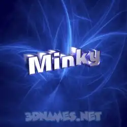 minky in Plasma style - 3D name wallpaper