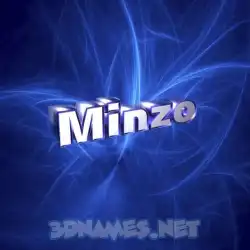 minzo in Plasma style - 3D name wallpaper