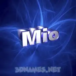 mio in Plasma style - 3D name wallpaper