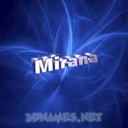 mirana in Plasma style - 3D name wallpaper