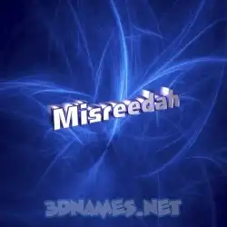 misreedah in Plasma style - 3D name wallpaper