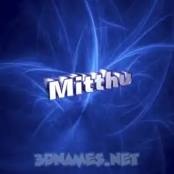 mitthu in Plasma style - 3D name wallpaper