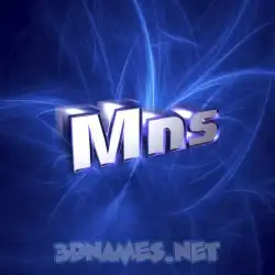mns in Plasma style - 3D name wallpaper