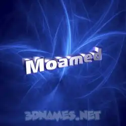 moamed in Plasma style - 3D name wallpaper