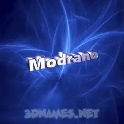 modrano in Plasma style - 3D name wallpaper