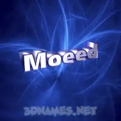 moeed in Plasma style - 3D name wallpaper