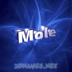 mole in Plasma style - 3D name wallpaper